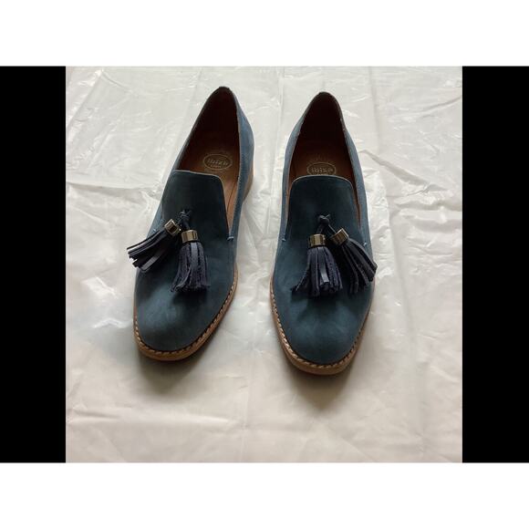 Jeffrey Campbell Lawson Blue Suede Loafers With Tassels Size 7 Shoes Womens - Picture 2 of 4